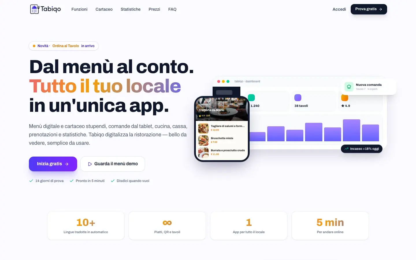Screenshot desktop di Tabiqo